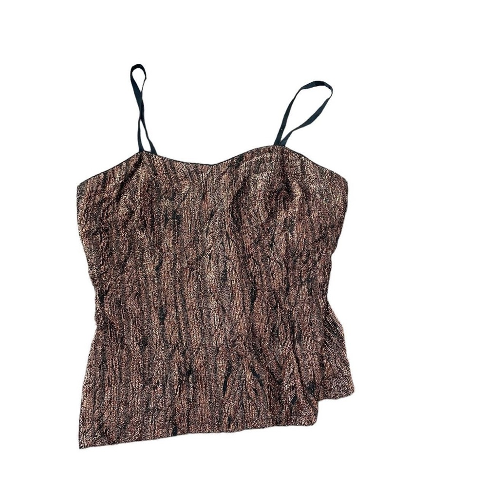 Vintage Y2K OO's sparkly gold and black tank top from La Difference